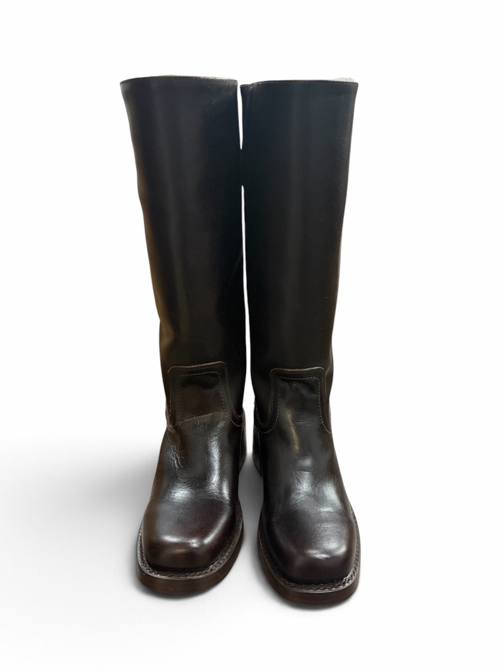 FRYE Classic Women's Tall Leather Riding Boots - dark brown - Picture 3 of 11